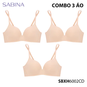 Combo 3 Áo Lót Không Gọng Mút Dày Vừa Màu Trơn Soft Doomm By Sabina SBXH6002 (Giống NBH23005)