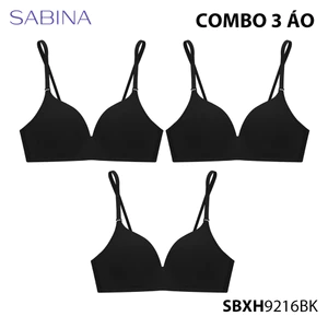 Combo 3 Áo Lót Không Gọng Mút Dày Vừa Màu Trơn Soft Doomm By Sabina SBXH9216 (Giống NBH23003)