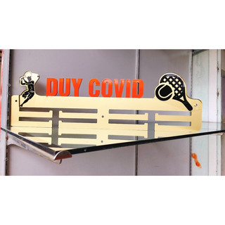 Giá treo huy chương Tennis màu vàng gold chữ cam siêu đẹp