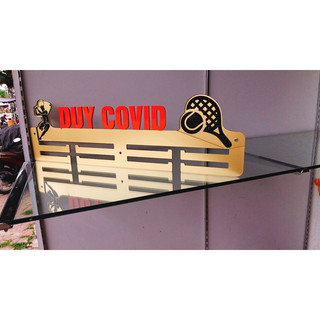 Giá treo huy chương Tennis màu vàng gold chữ cam siêu đẹp
