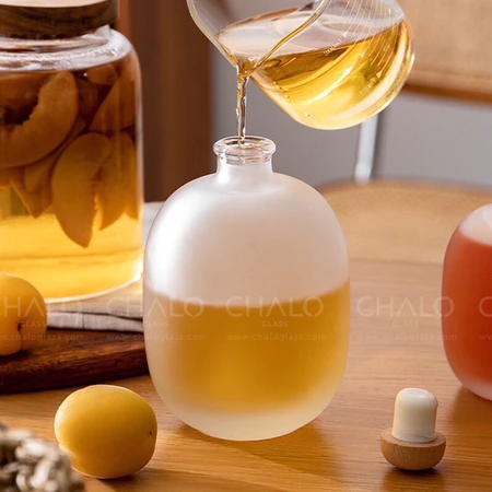 Chai bầu đựng nước, chai nắp gỗ 500ml