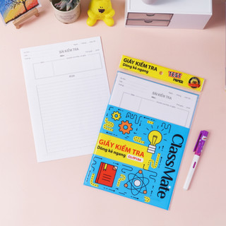 [NHIỂU MẪU] Giấy Kiểm Tra Kẻ Ngang CLASSMATE, Giấy Kiểm Tra Kẻ Ô Ly 70-80gsm Mịn, Không Thấm Mực Dành Cho Học Sinh