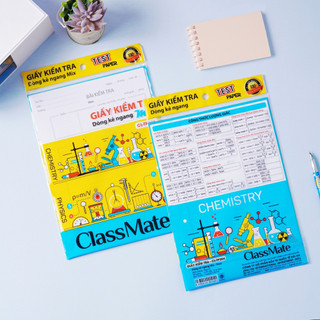 Giấy Kiểm Tra Kẻ Ngang Mix CLASSMATE Thiết Kế Hình Thí Nghiệm, Bề Mặt Láng Mịn, Viết Êm Tay CL-TP304