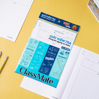 Giấy Kiểm Tra Kẻ Ngang Có Chấm CLASSMATE Thiết Kế Toán Ký Hóa, Bề Mặt Láng Mịn, Viết Êm Tay CL-TP204