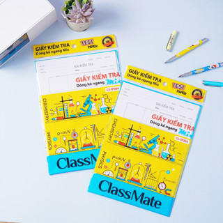 Giấy Kiểm Tra Kẻ Ngang Mix CLASSMATE Thiết Kế Hình Thí Nghiệm, Bề Mặt Láng Mịn, Viết Êm Tay CL-TP304