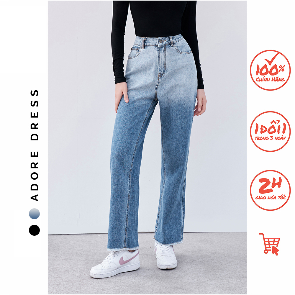 Quần jeans culottes wash xanh jeans 2JE6001  ADORE DRESS
