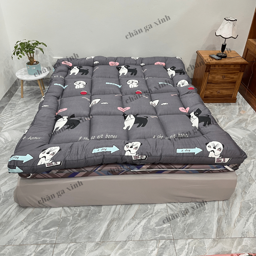Nệm topper cao cấp mềm mại êm ái cao có chun bo góc đủ size đệm topper ...