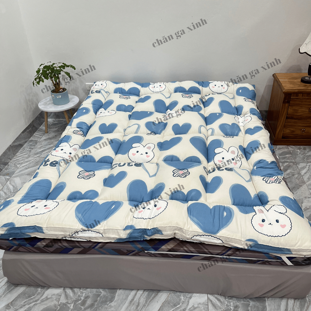 Nệm topper cao cấp mềm mại êm ái cao có chun bo góc đủ size đệm topper ...