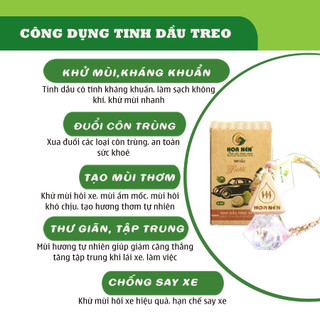 Tinh dầu treo Bưởi nguyên chất - Hoa Nén - Hương thơm mát, khử mùi, giảm say xe - 8ml