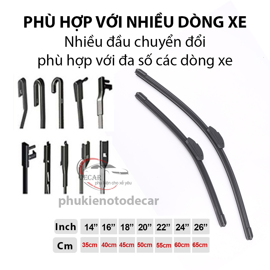 Thanh gạt mưa lưỡi kép cao cấp,cần gạt kính nước mưa 2 lưỡi khung mềm ô tô SUZUKI XL7, ERTIGA, VITARA, SWIFT, CELERIO