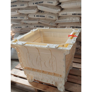 Khuôn đúc chậu vuông rộng 70 cm chân liền hoa văn tùy chọn mã đáo thành công, thuận buồm xuôi gió, hoa đào