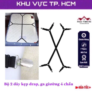 Bộ 2 dây kẹp drap, ga giường 4 chấu - chắc chắn, siêu bền