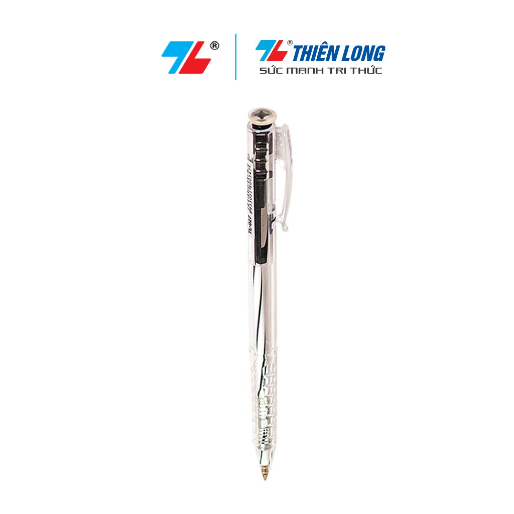 1 Cây Bút Bi Thiên Long TL-027 Màu ngẫu nhiên nha Đầu bi 0.5mm, sản xuất tại Thụy Sĩ