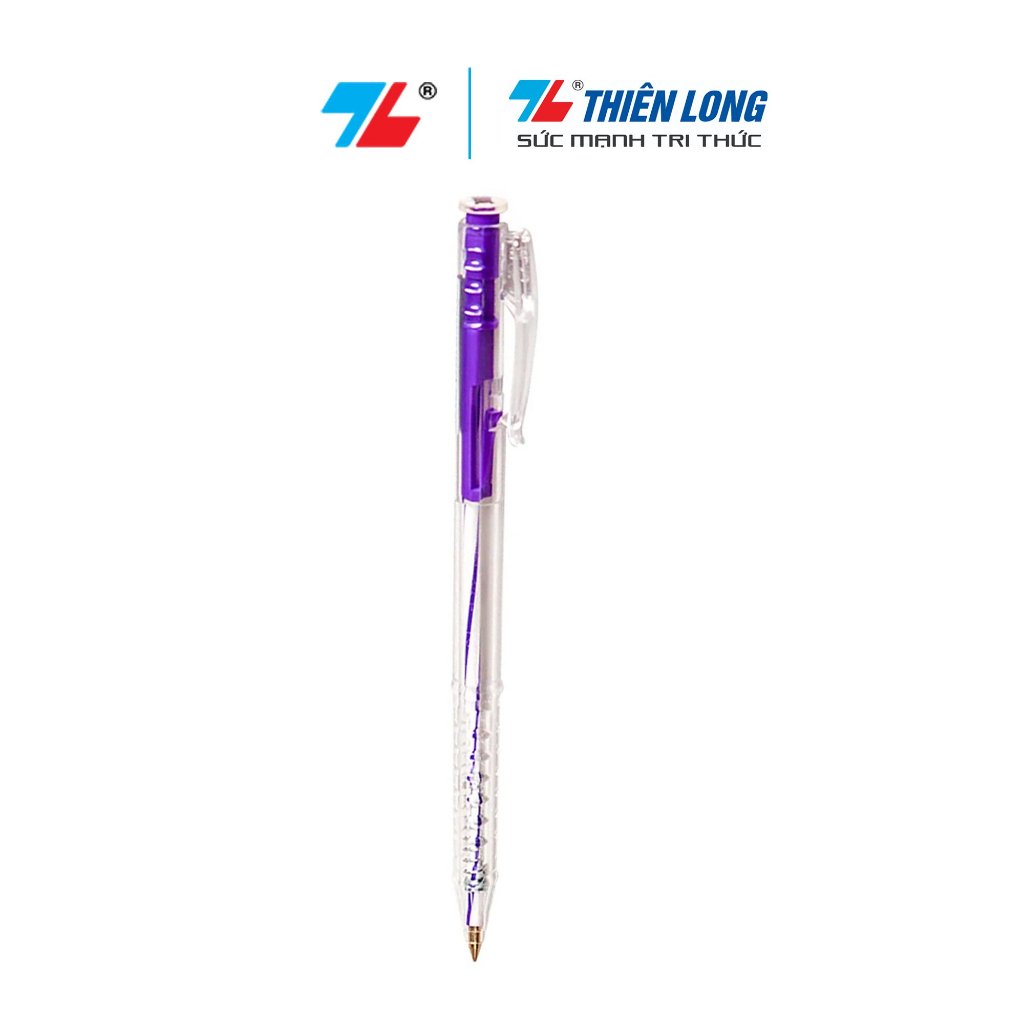 1 Cây Bút Bi Thiên Long TL-027 Màu ngẫu nhiên nha Đầu bi 0.5mm, sản xuất tại Thụy Sĩ