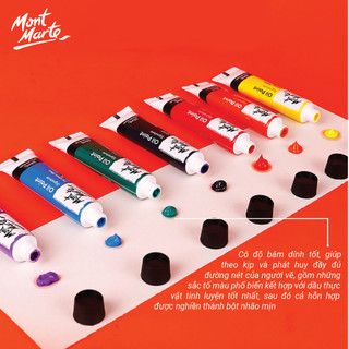 [Hỏa tốc HCM] Bộ Màu Sơn Dầu Mont Marte Cao Cấp 12/24 Màu x Tuýp 12ml