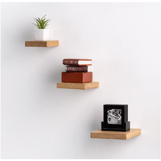 Kệ gỗ vuông giấu chân gắn tường trang trí  giá treo tường để điện thoại tượng đồ đa năng