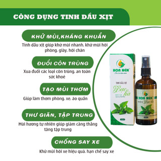 Chai Xịt tinh dầu Bạc Hà - Hoa Nén - Đuổi muỗi, chuột, côn tr.ùng, hương the mát - 100ml