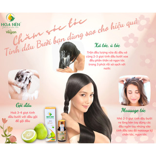 Tinh dầu Bưởi nguyên chất - Hoa Nén - Hương dịu nhẹ, khử mùi, chăm sóc tóc chắc khỏe, mọc tóc - 50ml