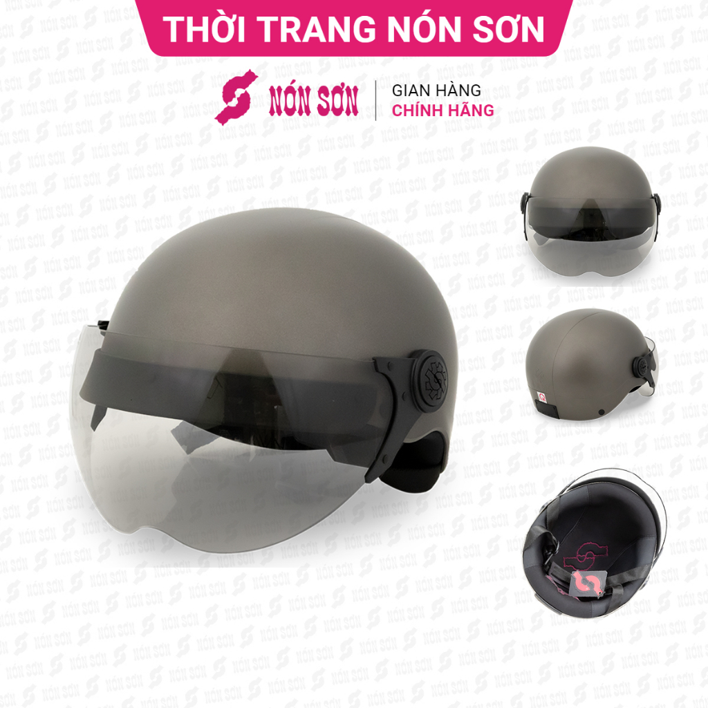 Mũ bảo hiểm nửa đầu có kính chính hãng NÓN SƠN-KT-XM151