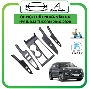 Ốp Nội Thất vân đá xe Hyundai Tucson 2016-2020, nhựa ABS vân đá cao cấp, an toàn cho trẻ nhỏ trong xe