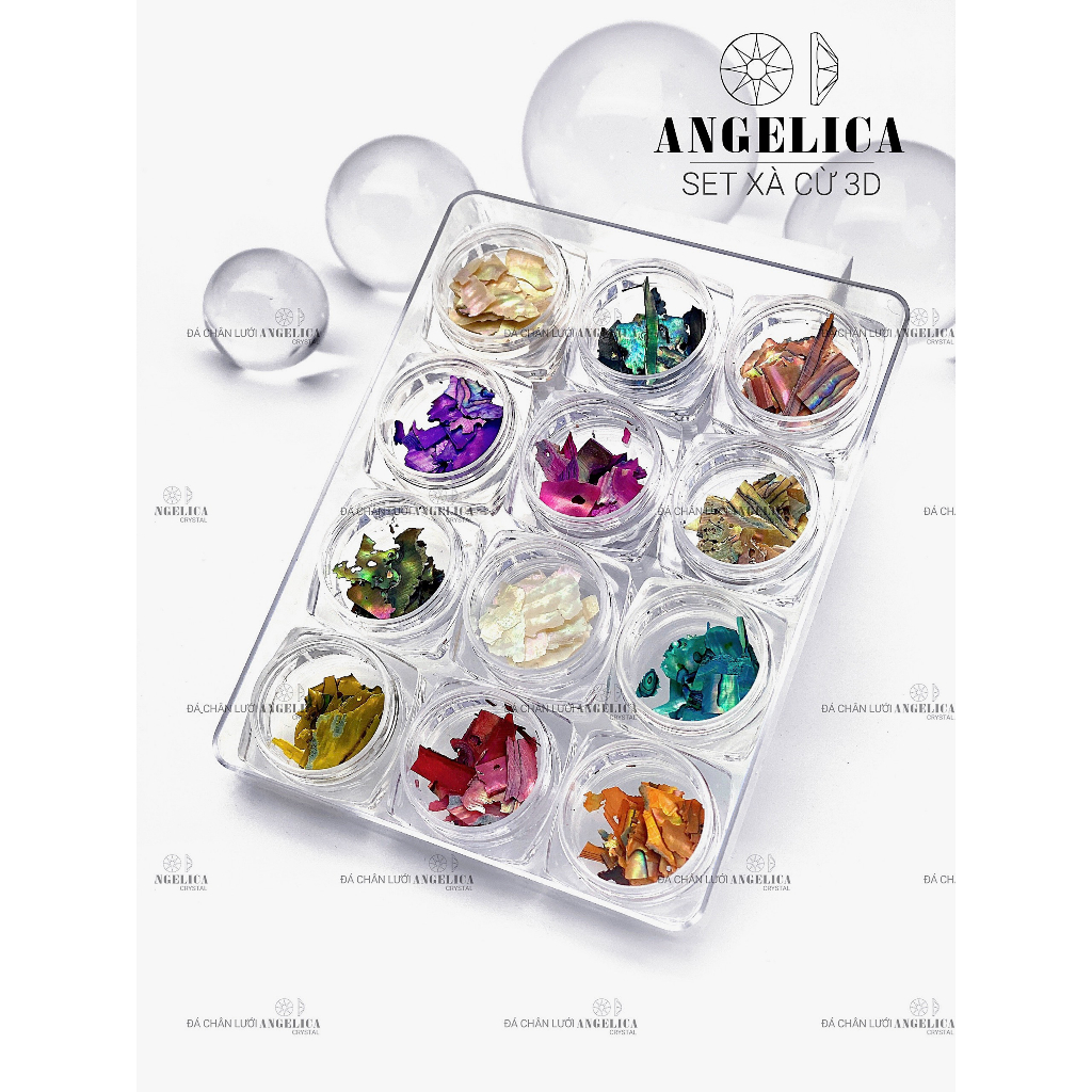Xà cừ 3D mỏng trang trí móng ANGELICA SXC
