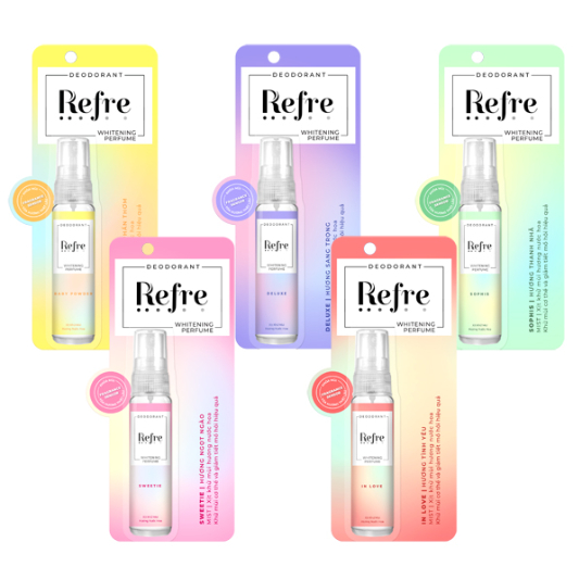 Xịt Khử Mùi Refre Whitening Perfume 30ml (4 mùi hương) | Shopee Việt Nam