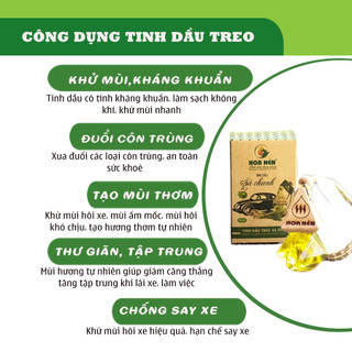 Tinh dầu Treo Sả Chanh - Hoa Nén - Giảm say xe, khử mùi, ẩm mốc, đuổi muỗi, côn trùng - 8ml