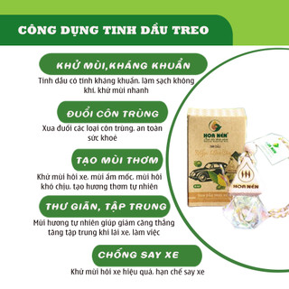 Chai treo tinh dầu Ngọc Lan Tây nguyên chất - Hoa Nén - Hương thơm mát, kh.ử mùi, giảm say xe - 8ml