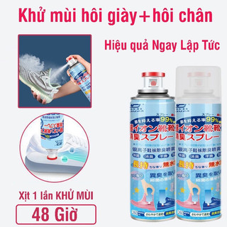 Bình xịt khử mùi hôi giày dép nano bạc Shoes 2h lọ 260ml, chuyên dùng làm thơm tủ dầy, quần áo, tất