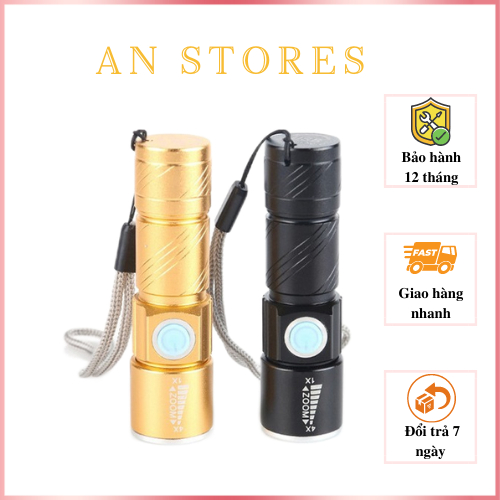 Đèn pin mini siêu sáng, nhẹ gọn sạc cổng USB siêu tiện lợi | Shopee ...