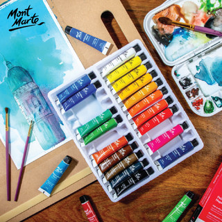 [Hỏa tốc HCM] Bộ Màu Nước Dạng Tuýp Cao Cấp Mont Marte Signature 12/18/24 Màu x 12ml
