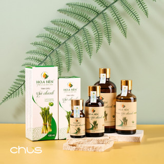 Tinh dầu Sả Chanh nguyên chất 30ml - Hoa Nén - Hương thơm mát, khử mùi, ẩm mốc, đuổi muỗi