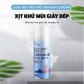 Bình xịt khử mùi hôi giày dép nano bạc Shoes 2h lọ 260ml, chuyên dùng làm thơm tủ dầy, quần áo, tất