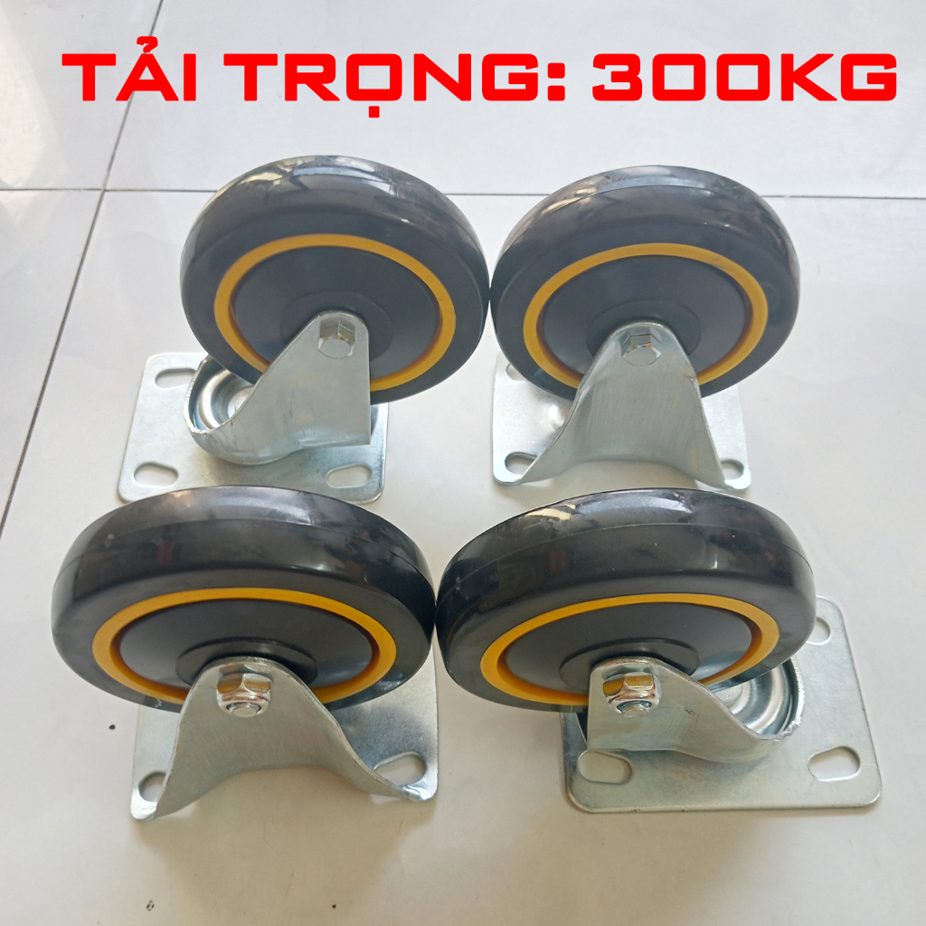 Bánh xe đẩy hàng cao su đặc đường kính 125cm tải trọng 300kg & 100cm ải ...