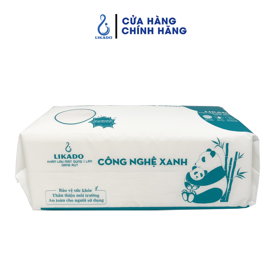 Ảnh Khăn lau mặt dùng 1 lần spa dạng rút (80 khăn) LIKADO kích thước (20x20cm)(1 túi) 1