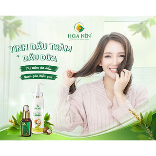 Dầu dừa nguyên chất ép lạnh -  Hoa Nén - Dưỡng môi, da, tóc - Dạng bi lăn 10ml