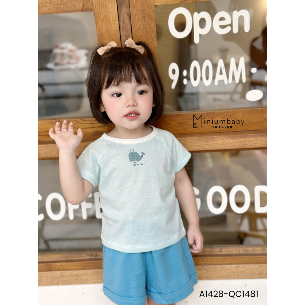 Áo in gấu phong cách cho bé trai, bé gái, chất liệu cotton mềm mát, thấm hút miniumbaby A1934-A1428