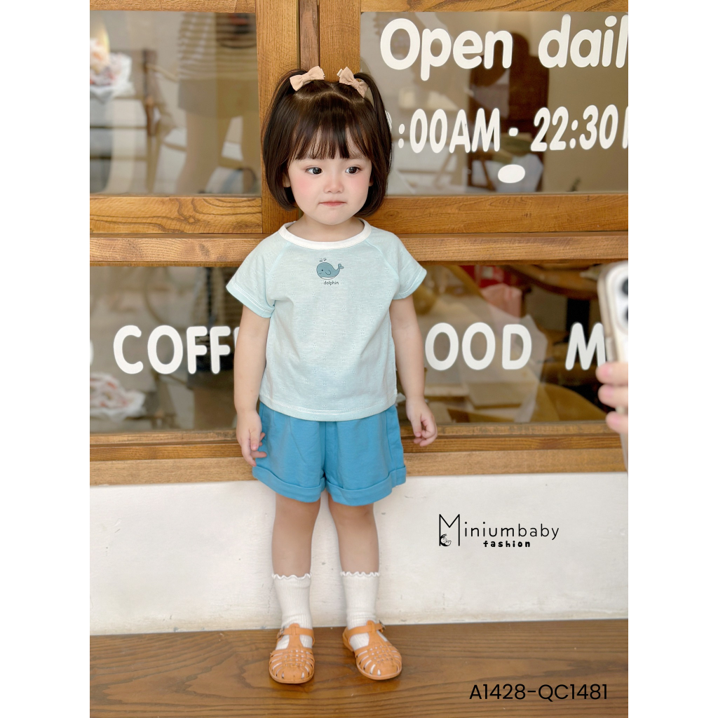 Áo in gấu phong cách cho bé trai, bé gái, chất liệu cotton mềm mát, thấm hút miniumbaby A1934-A1428