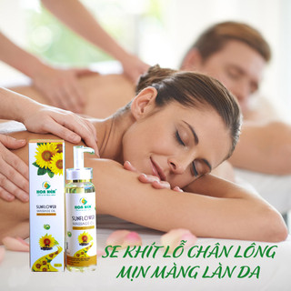Dầu Hướng Dương nguyên chất - Dầu nền massage, dưỡng da, ch.ống lão hoá - 300ml