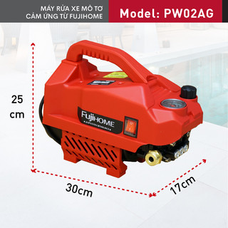 Máy rửa xe mô tơ cảm ứng từ FUJIHOME PWX5B - Điều chỉnh áp lực nước đầu ra và đồng hồ áp