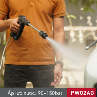 Máy rửa xe mô tơ cảm ứng từ FUJIHOME PWX5B - Điều chỉnh áp lực nước đầu ra và đồng hồ áp