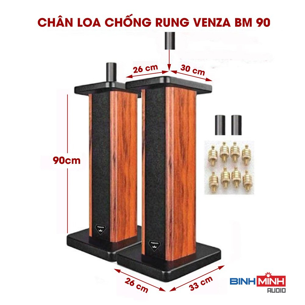 Chân loa gỗ chống rung Venza BM 90 (kèm 8 chân đinh chống rung bằng ...