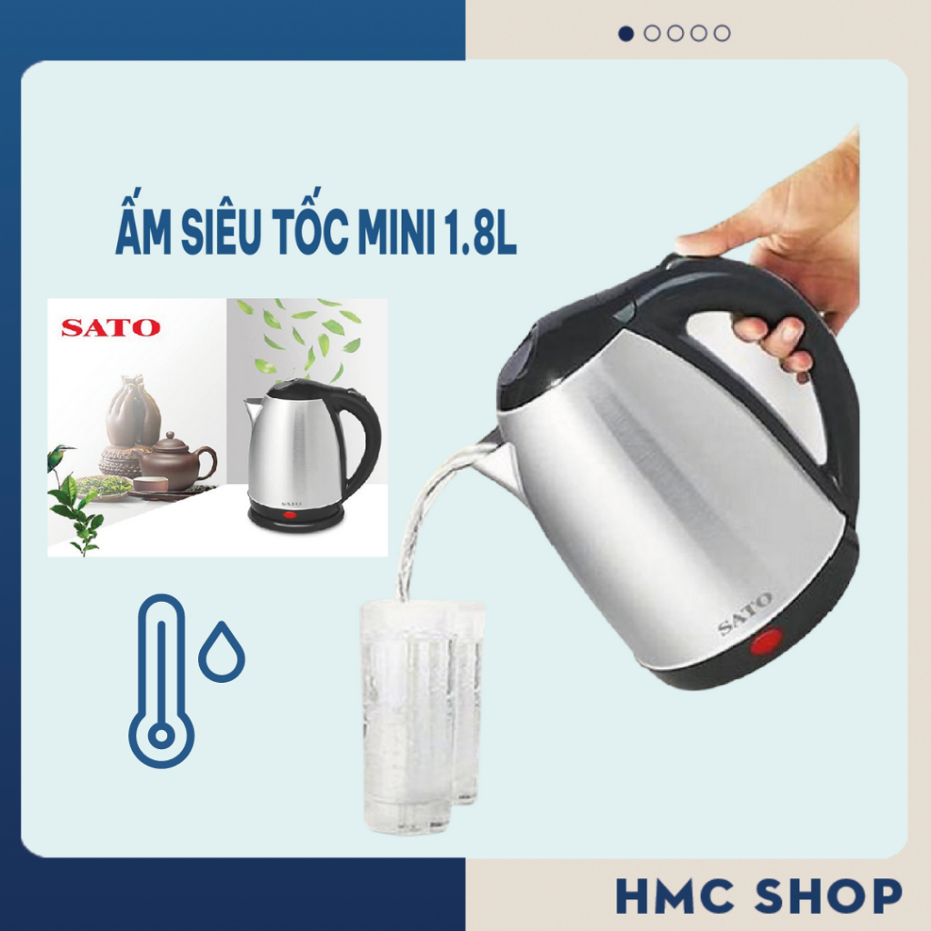 Ấm Siêu Tốc Mini 1.8L Electric Kettle | Shopee Việt Nam