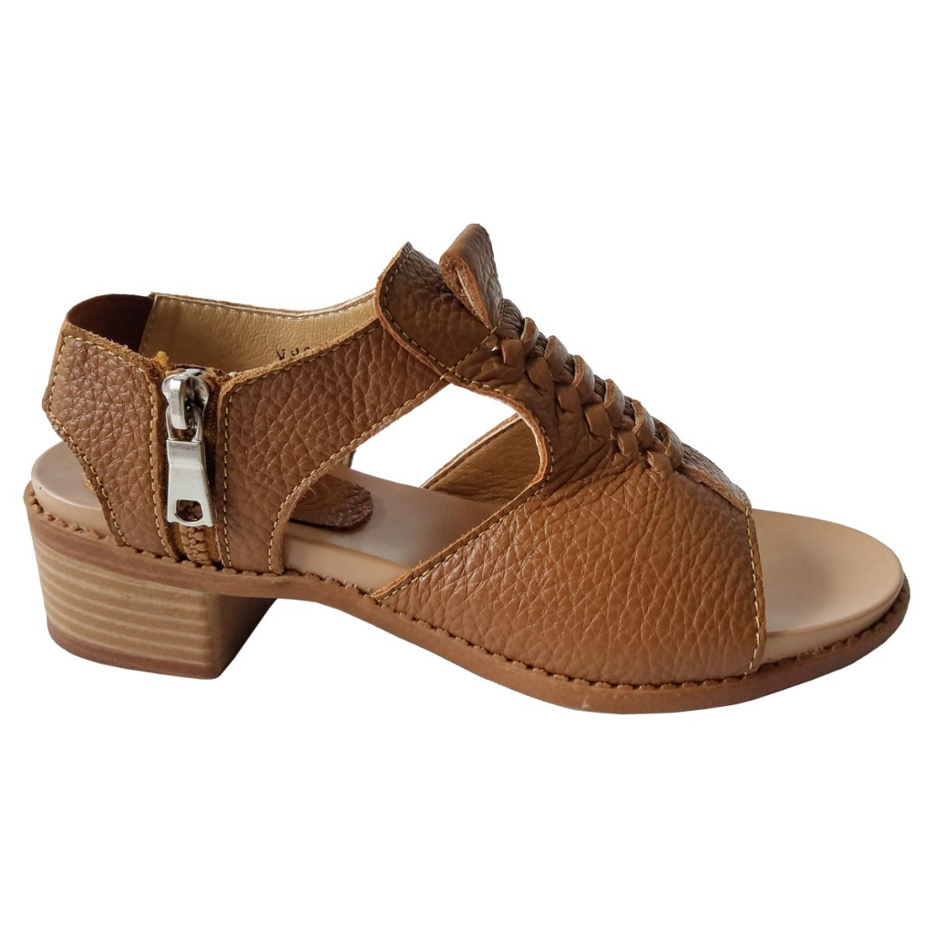 Giày Sandal Cao Gót Nữ BIGGBEN Da Bò Thật Cao 4 Phân HKD679