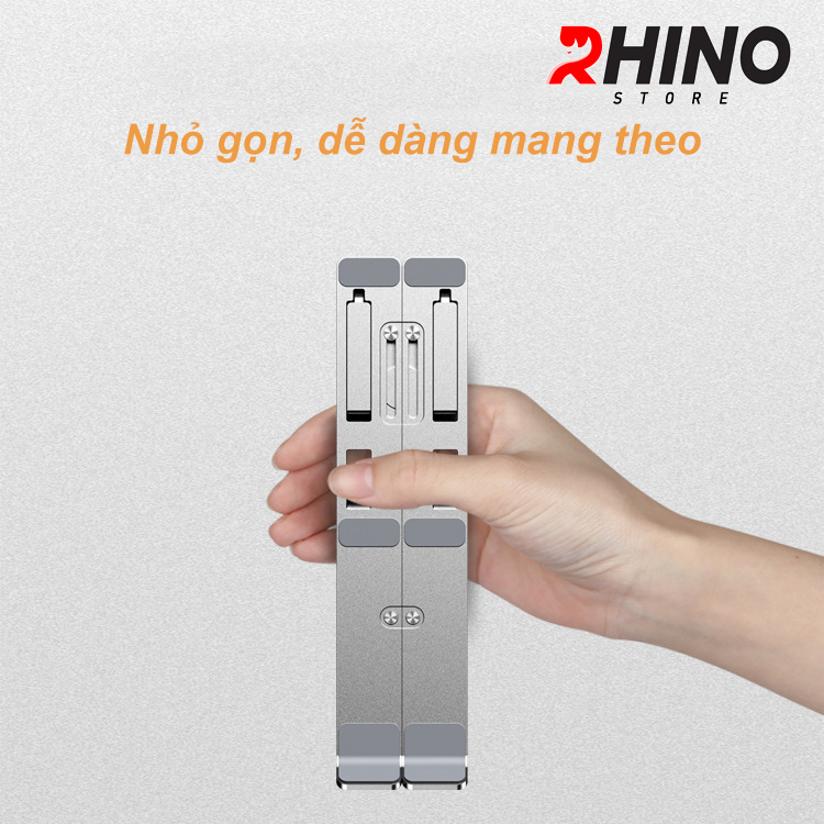 Ảnh Giá đỡ Laptop, macbook, ipad tản nhiệt Rhino KL102, kệ đỡ máy tính nhôm cao cấp, gấp gọn 3