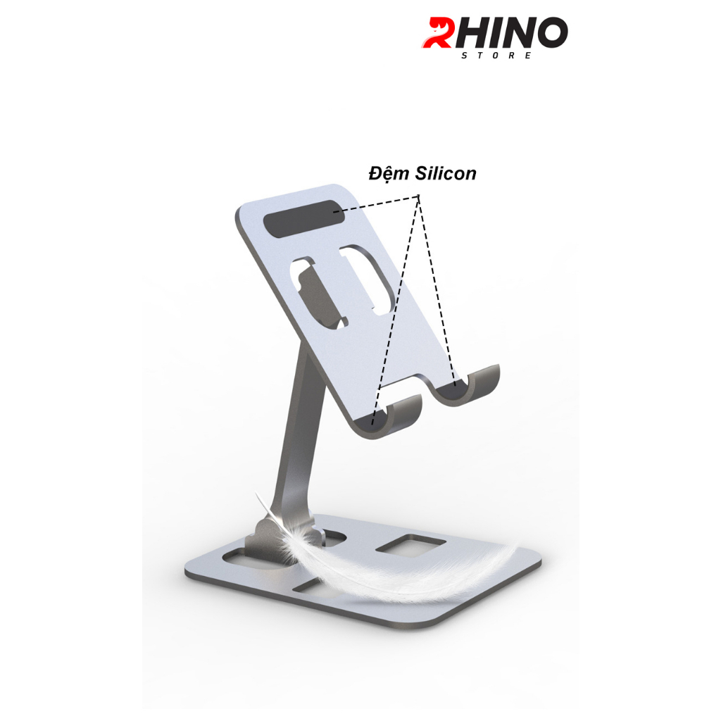 Ảnh Giá đỡ, kệ đỡ điện thoại Rhino KP902 bằng hợp kim nhôm cao cấp để bàn tiện lợi có thể gấp gọn 1