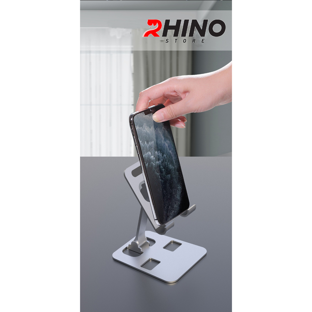 Ảnh Giá đỡ, kệ đỡ điện thoại Rhino KP902 bằng hợp kim nhôm cao cấp để bàn tiện lợi có thể gấp gọn 3