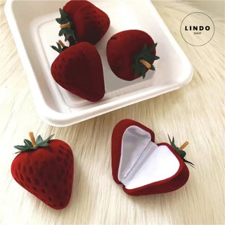 [Qùa tặng xinh xắn] Nhẫn Nơ, Nhẫn Gấu, Hộp Đựng Nhẫn Dâu Tây Hot Trend LINDO