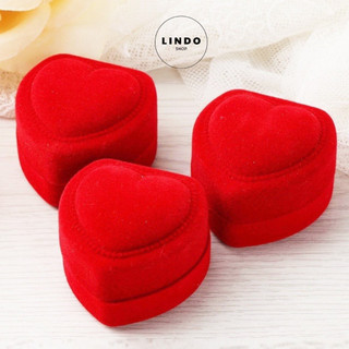 Nhẫn Nơ, Nhẫn Gấu, Hộp Đựng Nhẫn Dâu Tây Hot Trend, Hộp Đựng Nhẫn Trái Tim Đơn Giản, Xinh xắn LINDO
