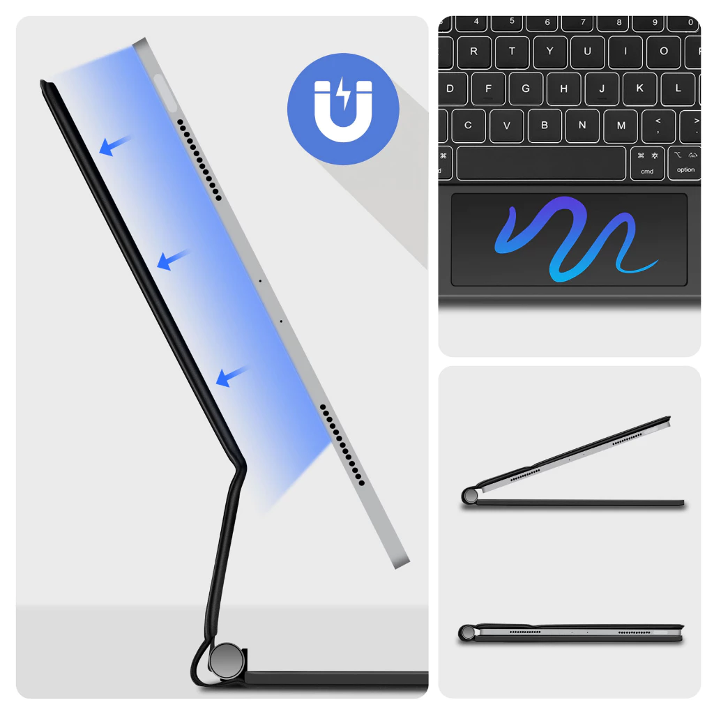 【bảo hành tại địa phương】Bàn phím GOOJODOQ Bluetooth cho Hộp đựng bàn phím ma thuật cho iPad Air 4 Pro 11 12.9 2021